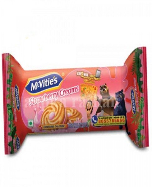 MCVITIES CREAM COOKIES STBRY 61.2 GM